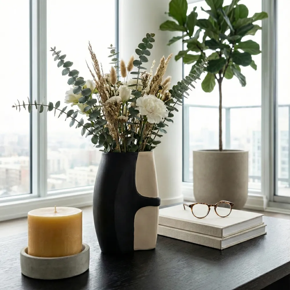 COLVINHOLM BLACK VASE 15 (IN)