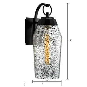 Lyrids 14'' High 1-Light Outdoor Sconce - Matte Black 2