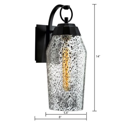 Lyrids 14″ High 1-Light Outdoor Sconce - Matte Black