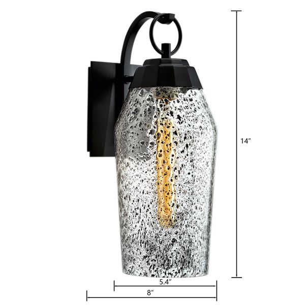 Lyrids 14'' High 1-Light Outdoor Sconce - Matte Black