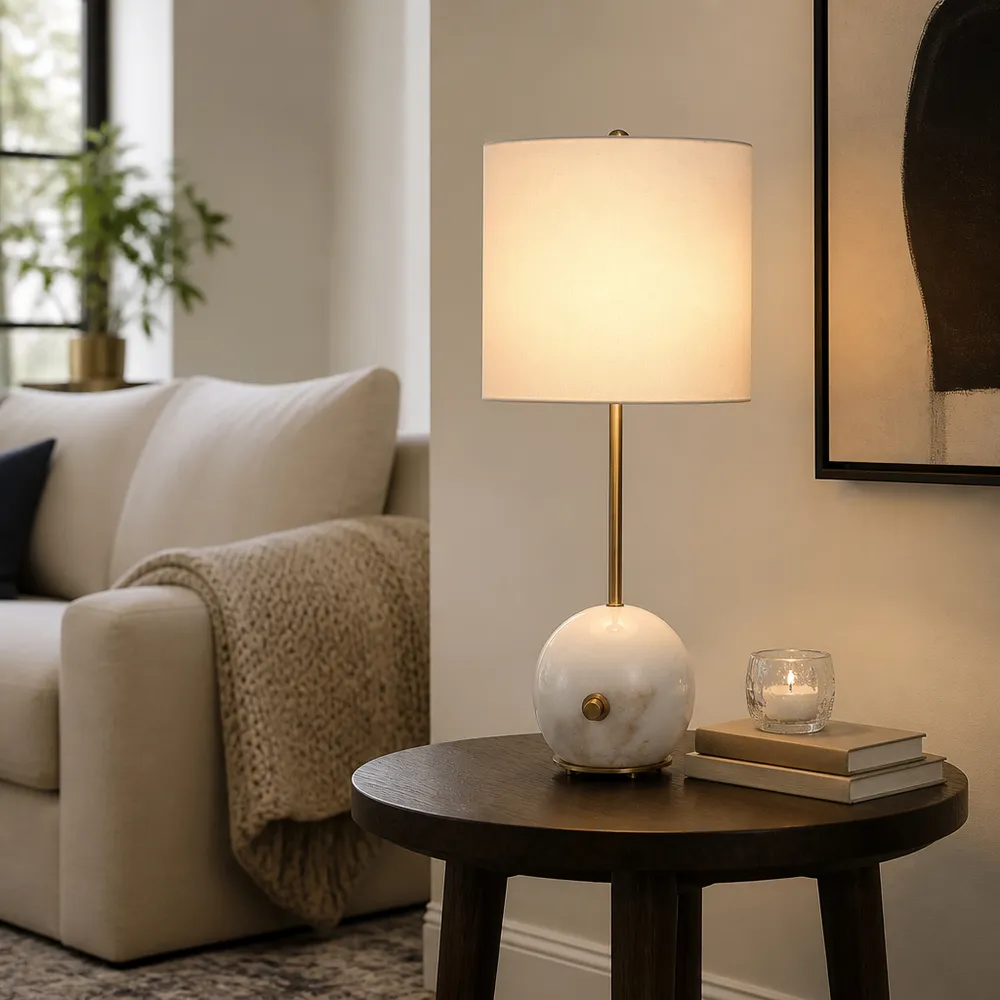 BRIGHTONLEY WHITE LAMP 23 (IN)