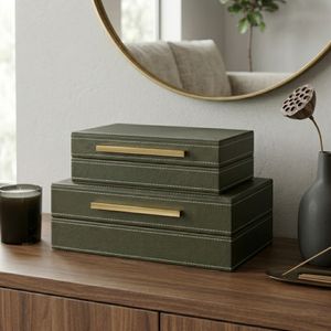 ROCKGROVE SET OF 2 GREEN BOXES 5 (IN) 2