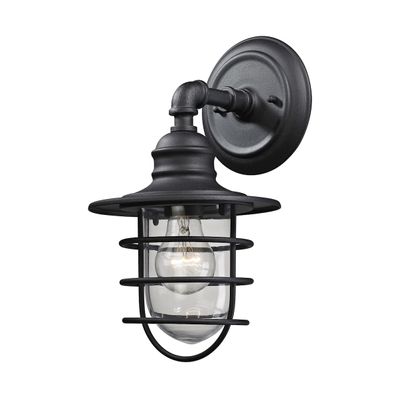 Vandon 13″ High 1-Light Outdoor Sconce - Textured Matte Black