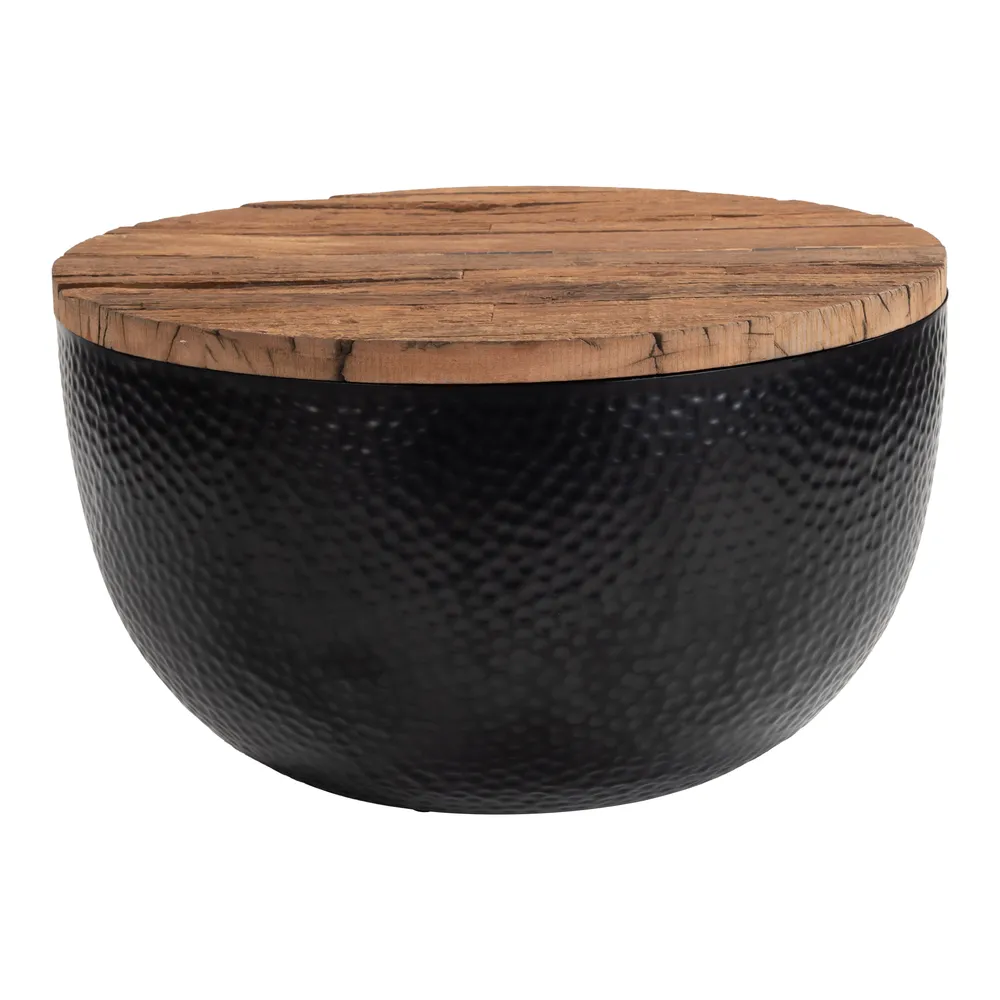 Duskan Storage Coffee Table Natural & Black