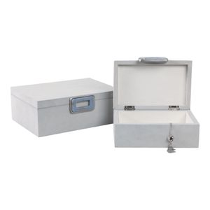 HAMMONDRIDGE SET OF 2 WHITE BOXES 5 (IN) 3
