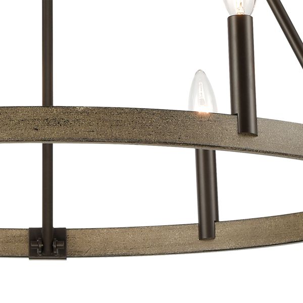 Transitions 27'' Wide 6-Light Chandelier - Oil Rubbed Bronze