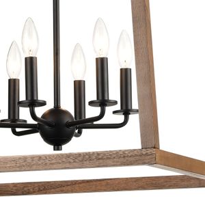 Barrow 22'' Wide 6-Light Chandelier - Matte Black 3