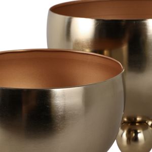 SLATEOAK SET OF 2 GOLD PLANTER 10 (IN) 7