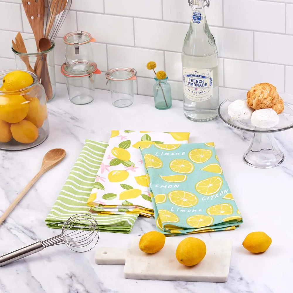 Limone Cotton Kitchen Towels (Set of 3)