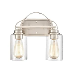 Market Square 12'' Wide 2-Light Vanity Light - Brushed Nickel 2