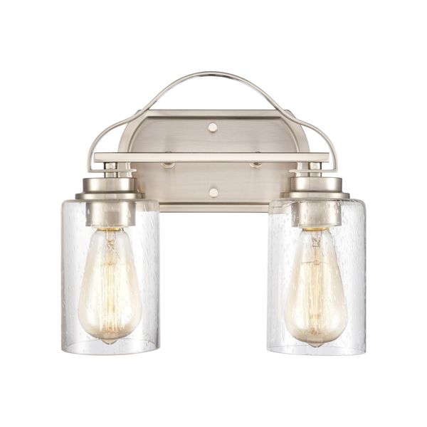 Market Square 12'' Wide 2-Light Vanity Light - Brushed Nickel
