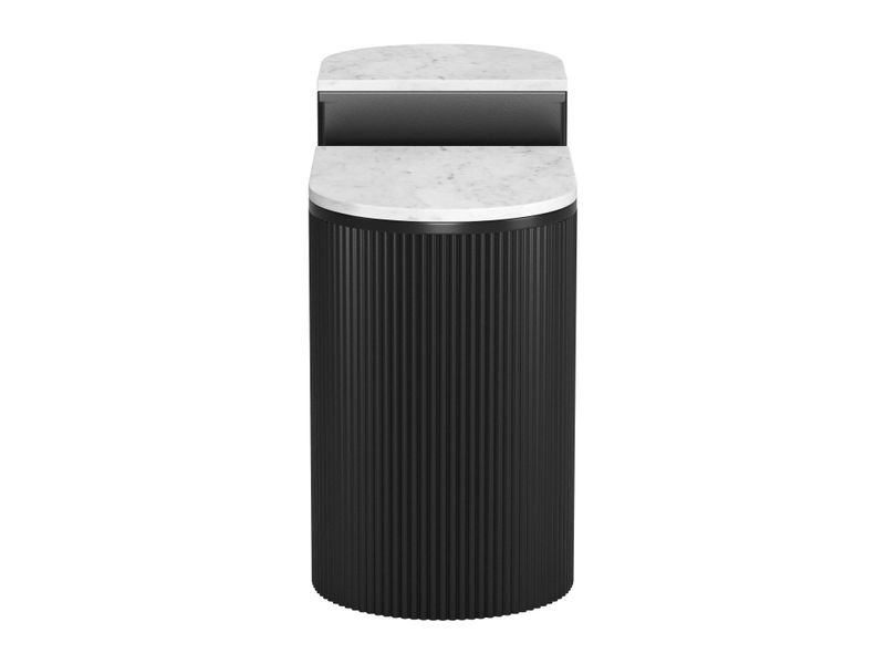 Ormara Side Table Set White & Black 3