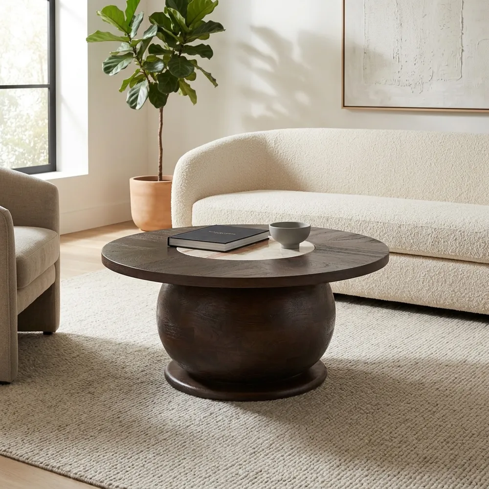 ELDERPARK BROWN COFFEE TABLE 15 (IN)