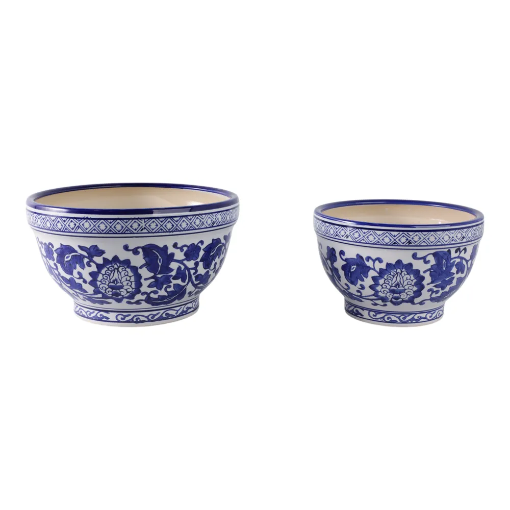 ROYBROOK SET OF 2 BLUE PLANTER 6 (IN)