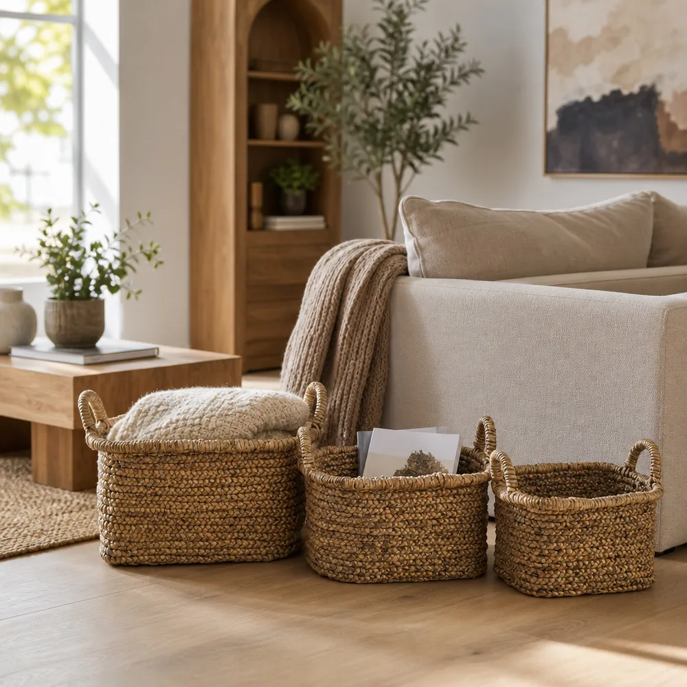 REXMORE SET OF 3 BROWN BASKETS 16 (IN)