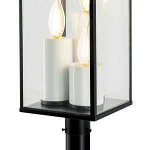 Back Bay 23.25'' High 3-Light Outdoor Post Light - Matte Black 3