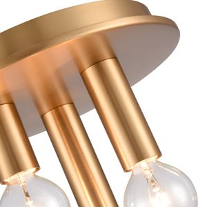 Pepper 8'' Wide 3-Light Flush Mount - Brushed Gold 5