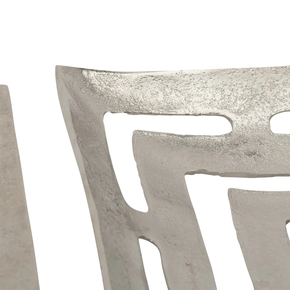 GRAHAMHAVEN SET OF 2 SILVER METAL 3 (IN)