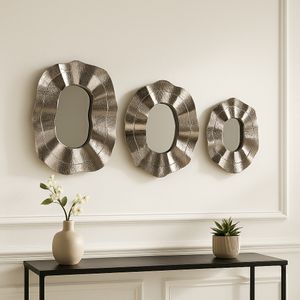 ASPENDALE SET OF 3 SILVER MIRRORS 3 (IN) 9