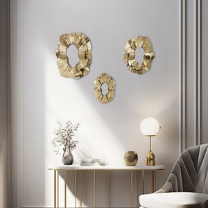 ASPENDALE SET OF 3 GOLD MIRRORS 3 (IN) 10