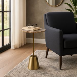 GASTONLEY GOLD TABLE 27 (IN) 11
