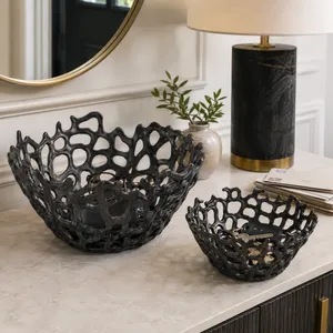 RAYMONDOAK SET OF 2 BLACK BOWLS 8 (IN) 9