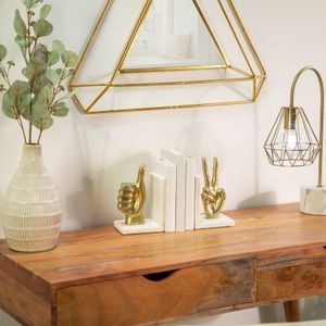 FINCHHAM SET OF 2 GOLD BOOKENDS 8 (IN) 7