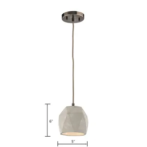 Urban Form 5'' Wide 1-Light Mini Pendant - Black Nickel 2