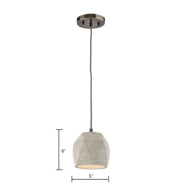 Urban Form 5'' Wide 1-Light Mini Pendant - Black Nickel