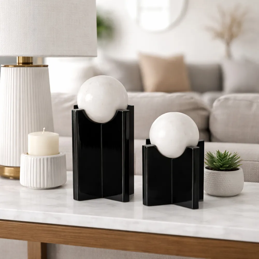 RYELAKE SET OF 2 BLACK DECOR 13 (IN)