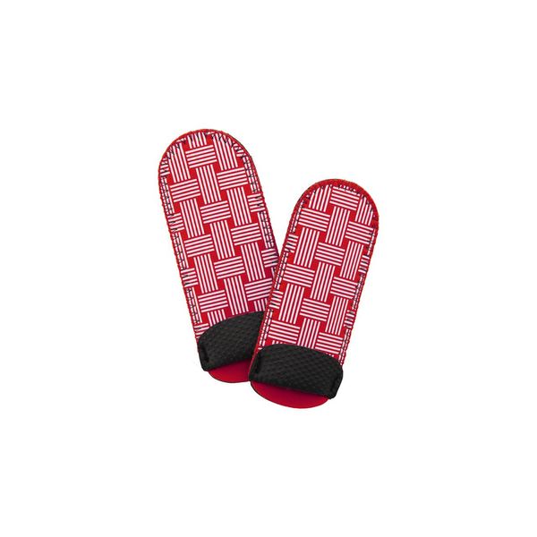 KG Handle Holder, 6-7"/15-18cm, 2pc Set, Cherry/White Woven