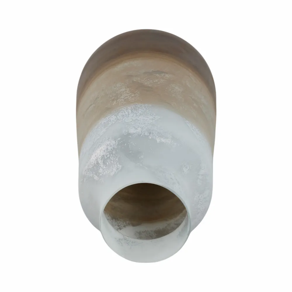 ORIONPARK WHITE GLASS VASE 17 (IN)