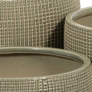 AIDENLEY SET OF 3 GREEN PLANTER 12 (IN) 6