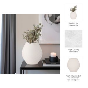 DILLONMOOR IVORY VASE 16 (IN) 9