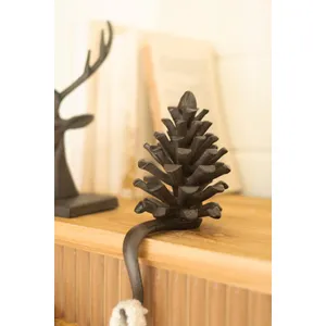 Cast Iron Pinecone Stocking Holder 2