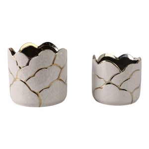 BRIGHTONROSE SET OF 2 IVORY PLANTER 7 (IN) 4