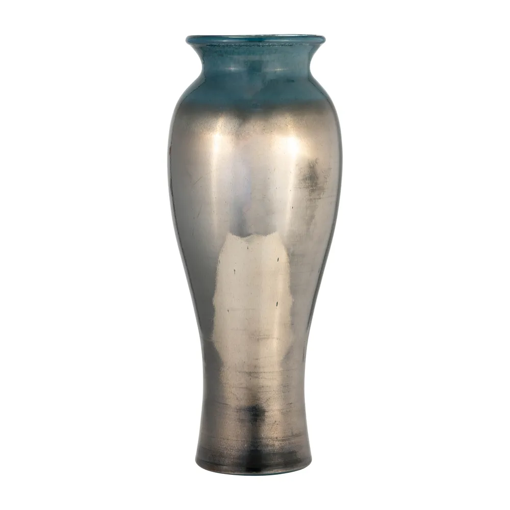 KNOXWICK BLUE GLASS VASE 16 (IN)