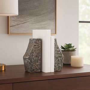 ADLERMORE SET OF 2 BLACK BOOKENDS 8 (IN) 9