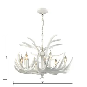 Big Sky 25'' Wide 6-Light Chandelier - White 2