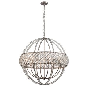 Bradington 32'' Wide 8-Light Chandelier - Weathered Zinc 1