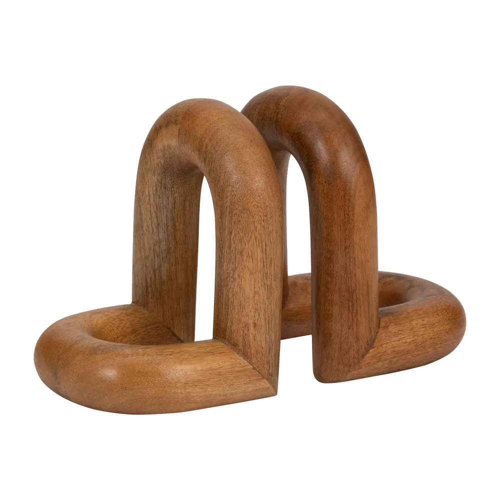 TRUEPORT SET OF 2 BROWN BOOKENDS 8 (IN)