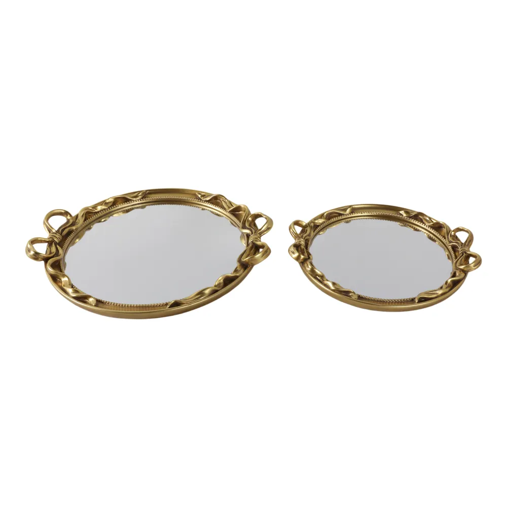 BRAMWIND SET OF 2 GOLD TRAY 2 (IN)