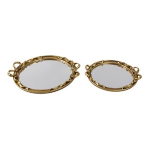 BRAMWIND SET OF 2 GOLD TRAY 2 (IN) 5