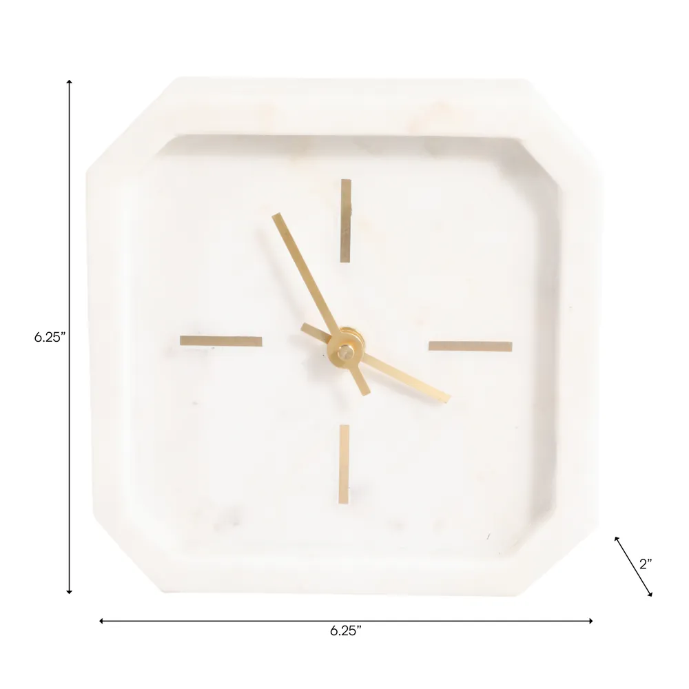 VALESTONE WHITE CLOCK 6 (IN)
