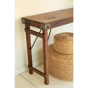 Antique Wooden Folding Console Table 2