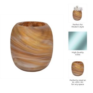 RAEWIND ORANGE GLASS VASE 9 (IN) 9