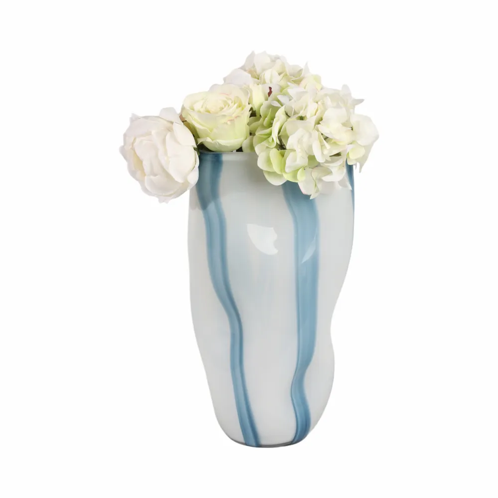 BIRCHBURN BLUE GLASS VASE 14 (IN)