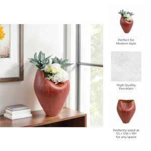 ROLANDSHAW RED VASE 18 (IN) 10