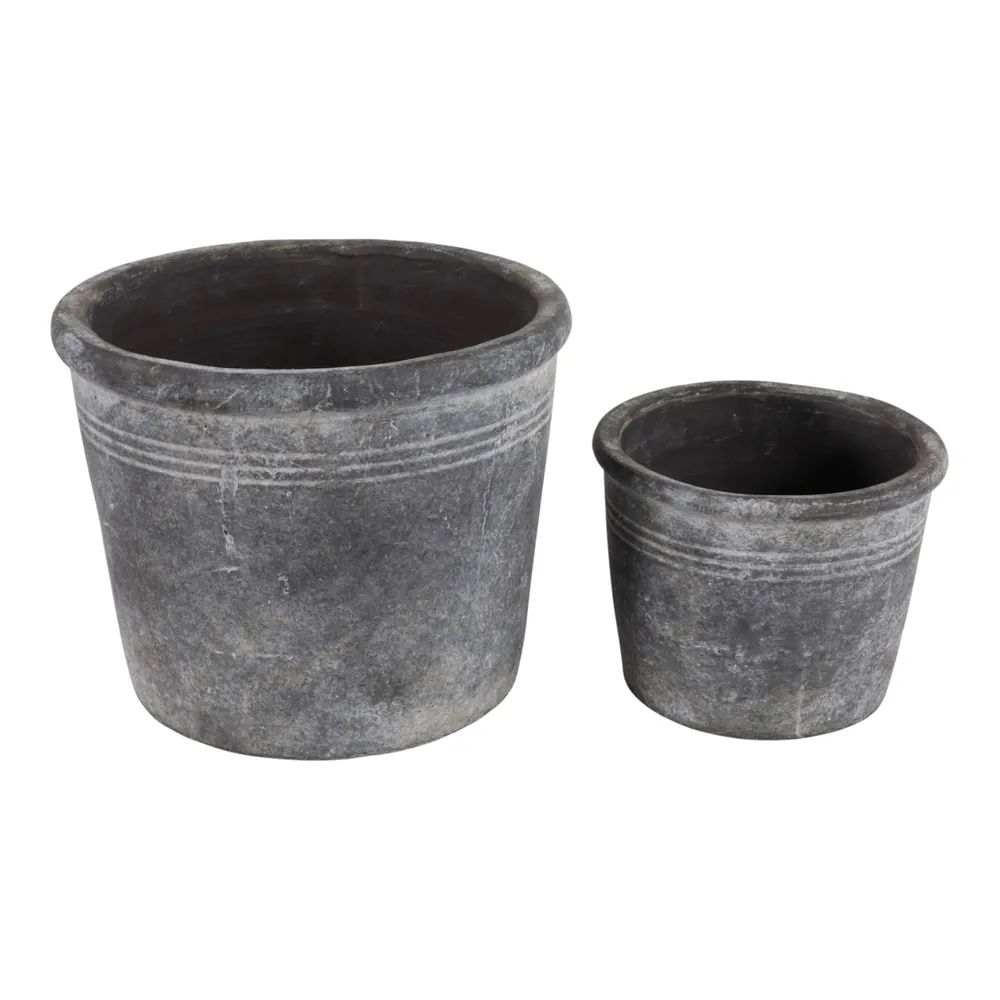 KENDALLWICK SET OF 2 BROWN PLANTER 8 (IN)