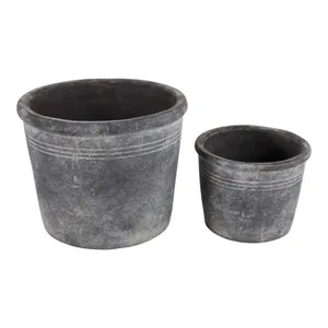 KENDALLWICK SET OF 2 BROWN PLANTER 8 (IN) 5
